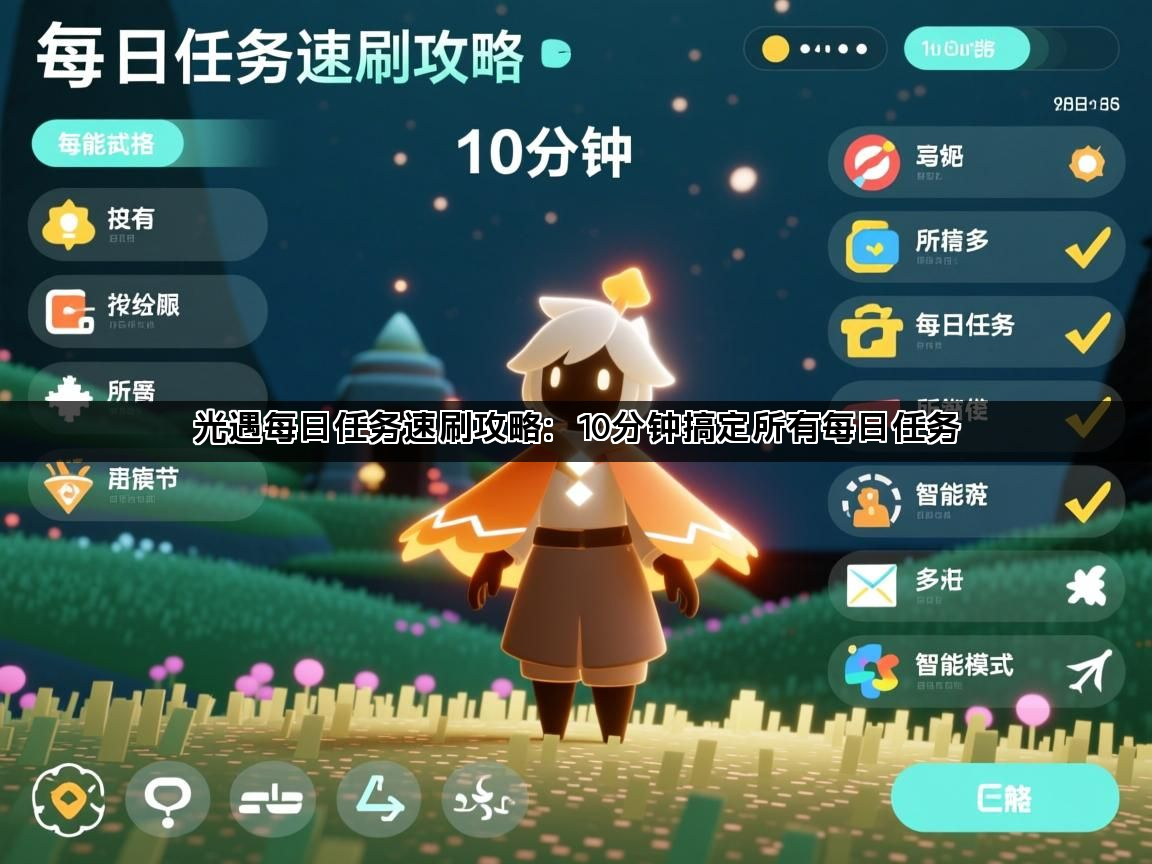 光遇每日任务速刷攻略：10分钟搞定所有每日任务(图1)
